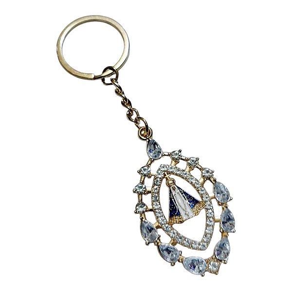 CHAVEIRO DOURADO FOLHA SANTA NOSSA SENHORA APARECIDA present