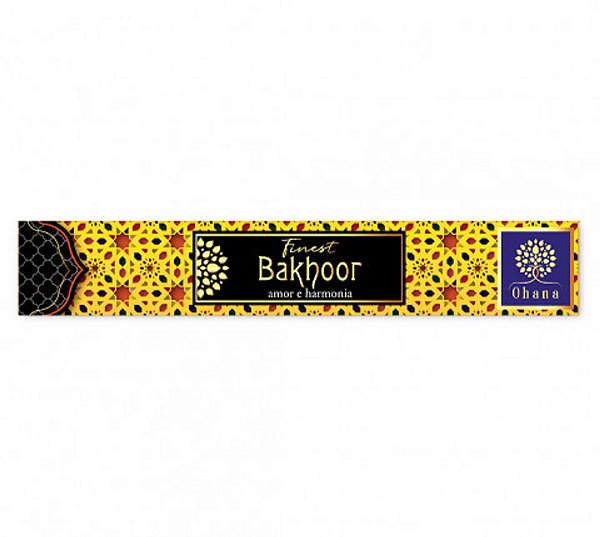 INCENSO OHANA FINEST BAKHOOR original sândalo almíscar Oudh