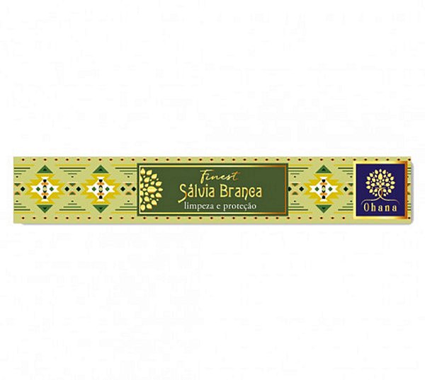 INCENSO OHANA FINEST SÁLVIA BRANCA limpeza proteção original
