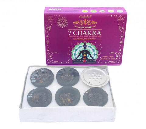INCENSO DEFUMADOR Hindu COPO GOLOKA RESINA 7 CHAKRA ORIGINAL
