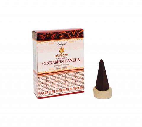 INCENSO DEFUMADOR GOLOKA CONE AROMÁTICO CANELA ORIGINAL