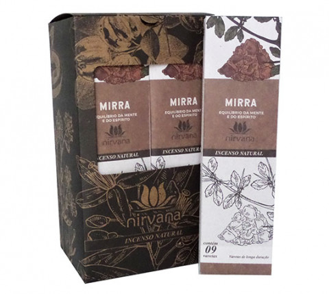 INCENSO NIRVANA NATURAL MIRRA ORIGINAL Equilíbrio espírito