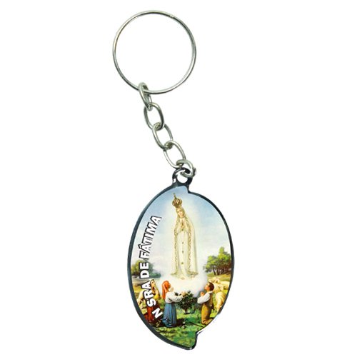 Chaveiro santa Nossa Senhora de Fátima BRANCO chapa de metal