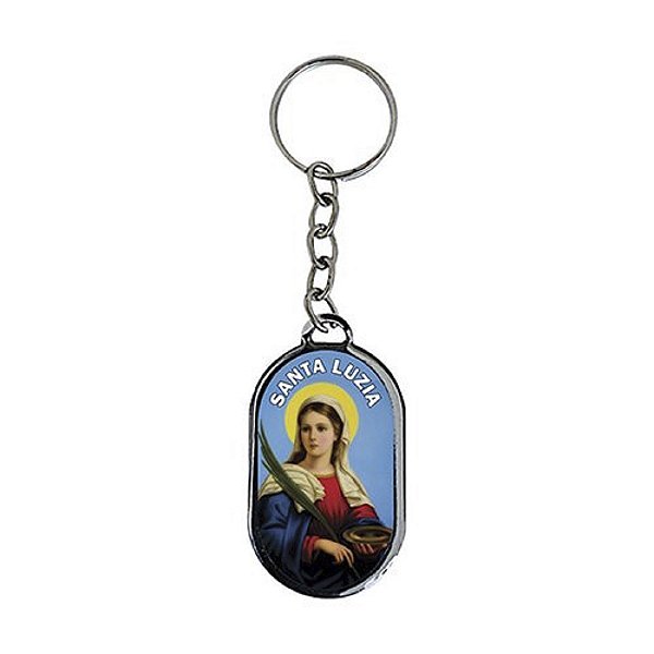 Chaveiro METAL Santa Luzia Nossa Senhora CHAPA PRESENTE SANT