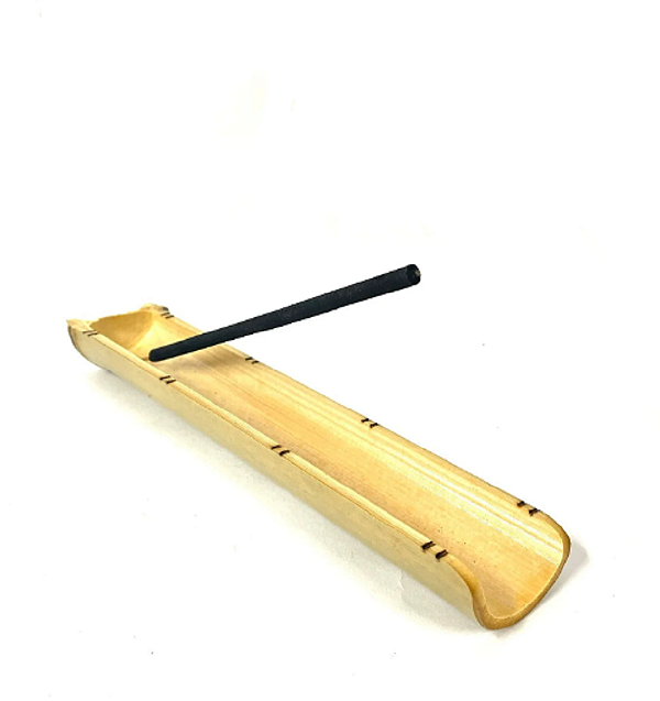 INCENSARIO Porta Incenso Canaleta em Bambu NATURAL 24 cm