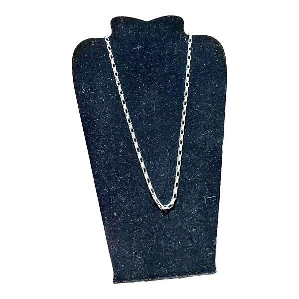 COLAR Corrente Aço Inox Prateada Tijolinho 4.0 mm Com 70 cm