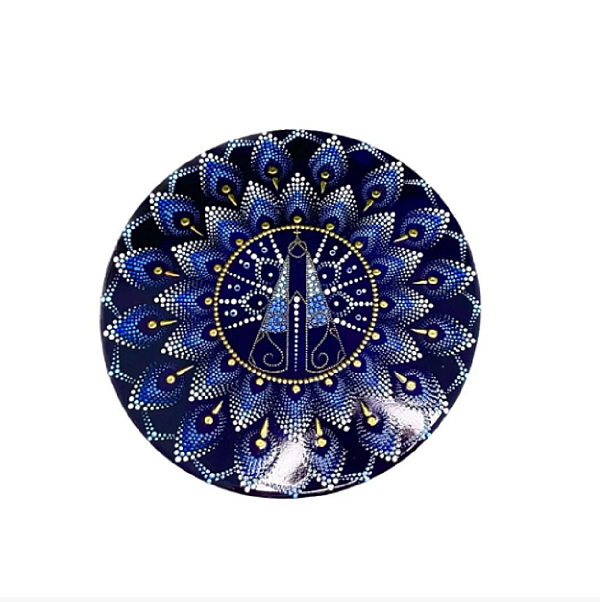 Enfeite Parede Nossa Senhora Aparecida 15c porcelana Mandala