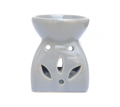 AROMATIZADOR RECHO cerâmica cinza 7 CM VELA AROMATERAPIA