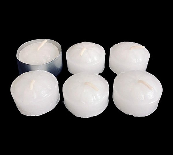 kit 6 VELAs BRANCA P/ RECHO Rechaud Decoração AROMATIZADOR