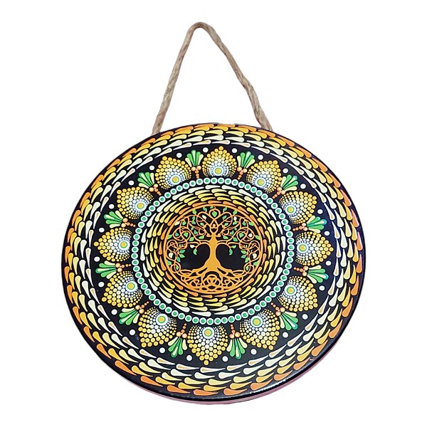 Quadro MANDALA Enfeite Parede Porcelana Árvore da ViDA