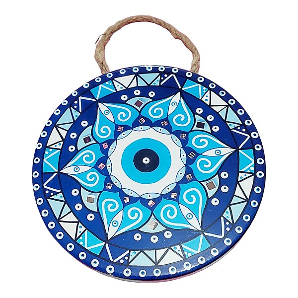 Quadro MANDALA ESOTERICA Enfeite Parede Porcelana Olho Grego