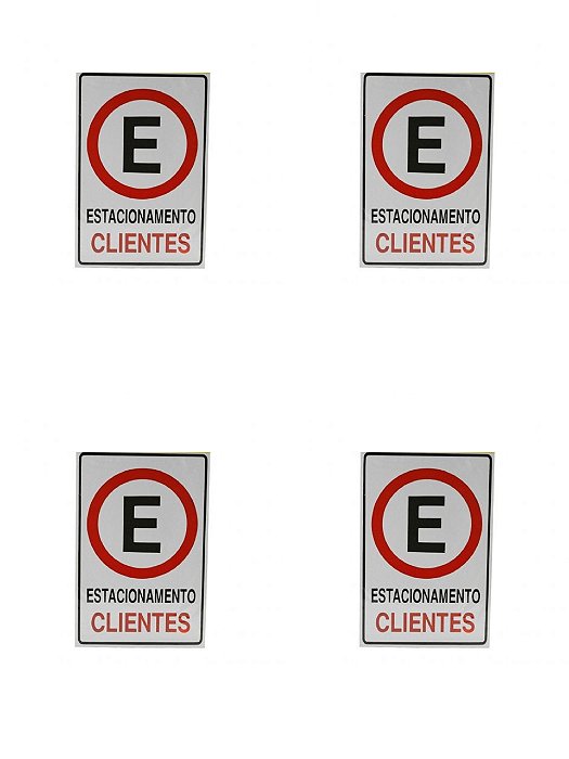 KIT 2 PlacaS DE Sinalização 30x20 Estacionamento Clientes