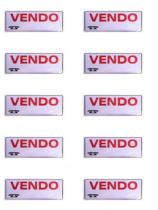 KIT 10 PlacaS DE Sinalização 20x30 Frase: Vendo