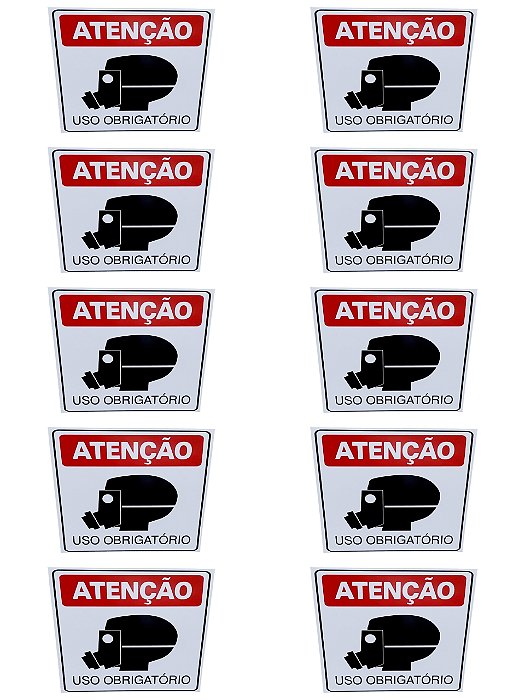 Placa DE Sinalização OBRIDATORIO USO DE MASCARA 20 X 30 CM