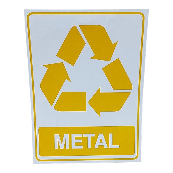 KIT 10 Placa adesiva Sinalização lixo metal 15x20 cm adesivo