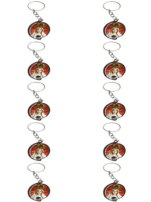 kit combo 10 Chaveiro santa Nossa Senhora de Fátima atacado