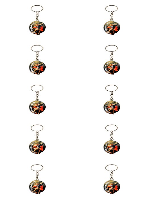 KIT COMBO Chaveiro Chapa Oval SANTO São Miguel Arcanjo METAL