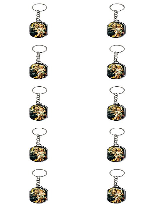 KIT COMBO 10 Chaveiro CHAPA METAL São José SANTO SANTA