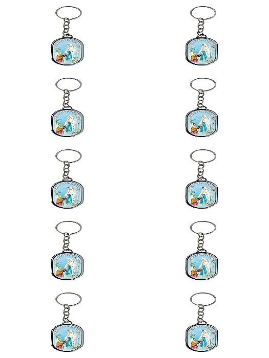 KIT COMBO 10 Chaveiro santa Nossa Senhora de Lourdes COLORID