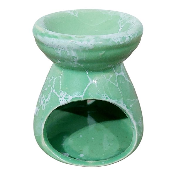 Difusor AROMATIZADOR RECHO Cerâmica verde AROMATERAPIA 8 cm
