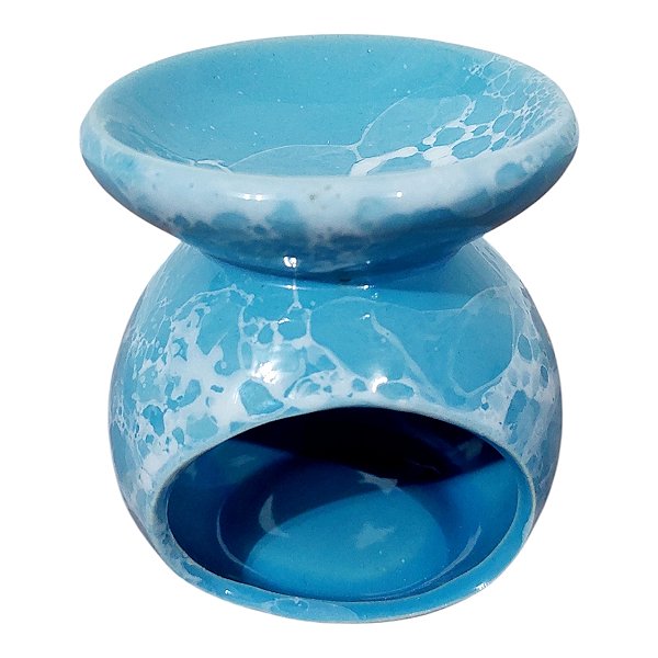 Difusor AROMATIZADOR RECHO CERAMICA azul AROMATERAPIA 8 cm