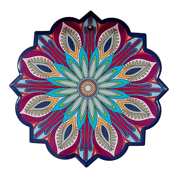 Quadro MANDALA Enfeite DECORAÇÃO Porcelana COLORIDA FLORAL