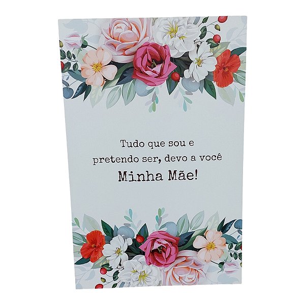 Quadro Placa Decorativa 20x30 TUDO QUE SOU DEVO  MINHA MAE