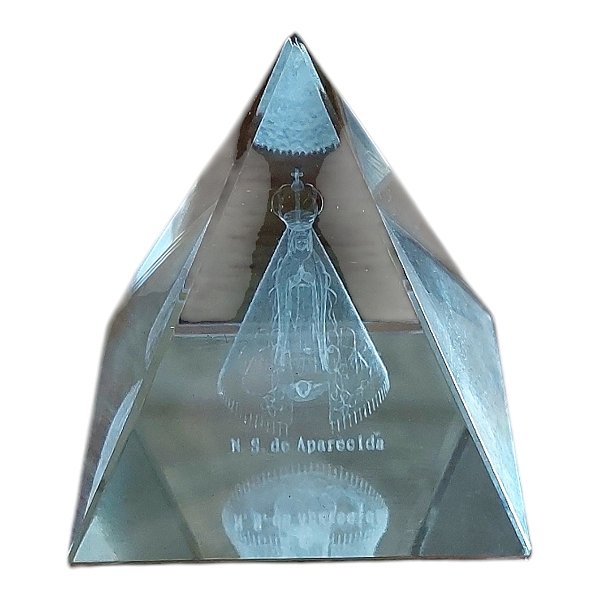 Pirâmide Cristal Pedra Vidro Nossa Senhora Aparecida 5,5x5cm