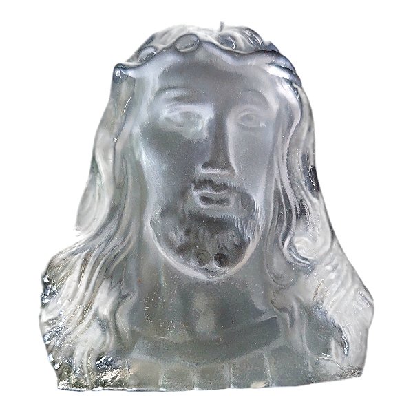Enfeite De Cristal Lasca Face De Jesus Cristo 6 x 6 cm santo