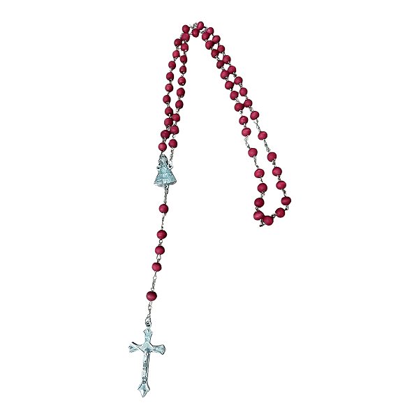 Terço Perfume De Rosas Nossa Senhora Aparecida VERMELHO