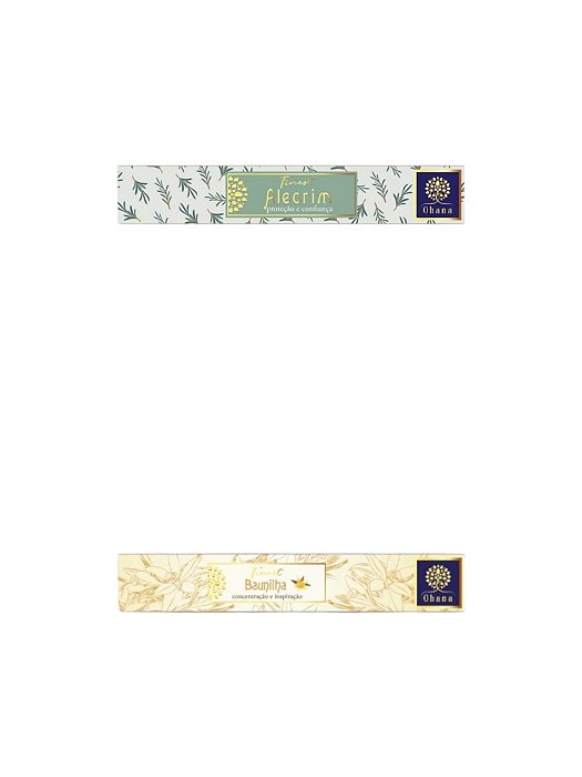 KIT 2 CAIXAS INCENSO OHANA FINEST ALECRIM E baunilha