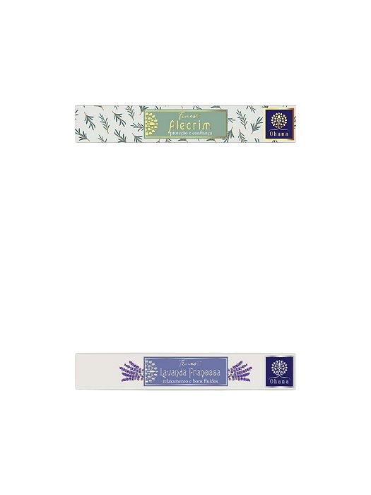 KIT 2 CAIXAS INCENSO OHANA FINEST ALECRIM E LAVANDA FRANCESA