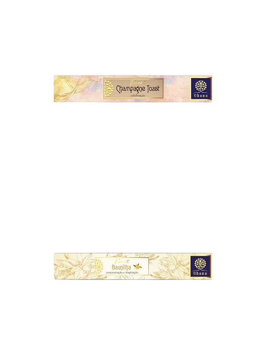 kit 2 caixa INCENSO OHANA FINEST Champagne Toast e BAUNILHA
