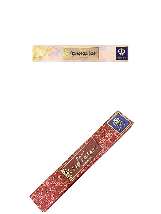 kit 2 caixa INCENSO OHANA FINEST Champagne Toast MAÇÃ CANELA