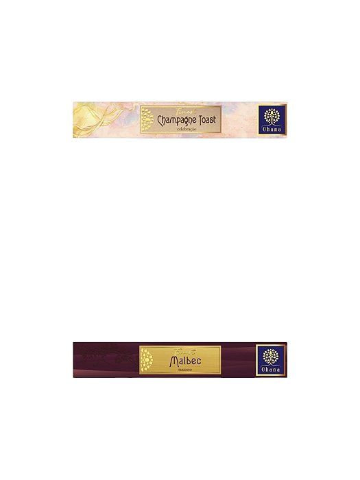 kit 2 caixa INCENSO OHANA FINEST Champagne Toast e malbec