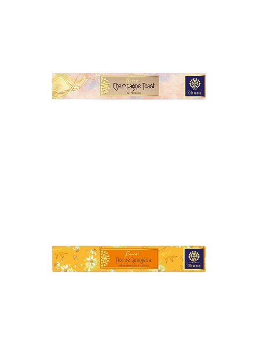 kit 2 INCENSO OHANA FINEST Champagne Toast FLOR LARANJEIRA