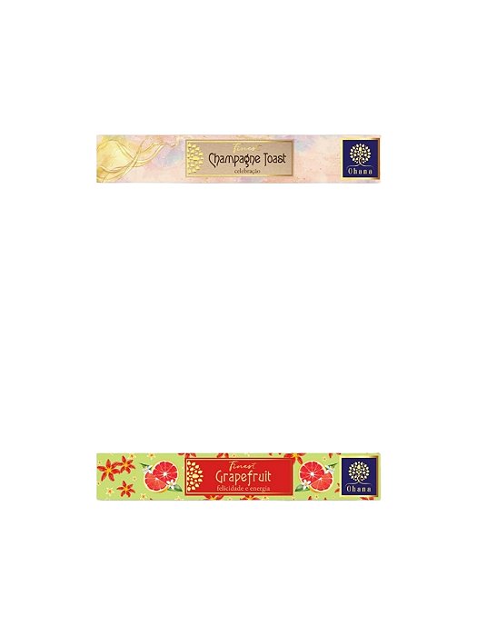 kit 2 caixa INCENSO OHANA FINEST Champagne Toast GRAPEFRUIT