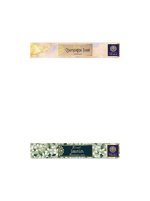 kit 2 caixa INCENSO OHANA FINEST Champagne Toast e JASMIM