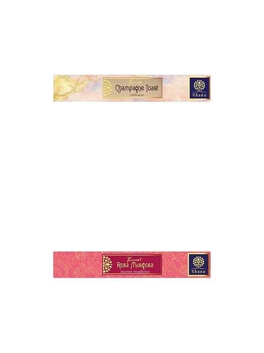 kit 2 INCENSO OHANA FINEST Champagne Toast E ROSA MUSGOSA
