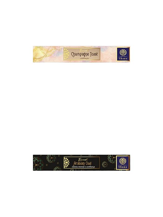 kit 2 caixa INCENSO OHANA FINEST Champagne Toast ARABIAN OUD