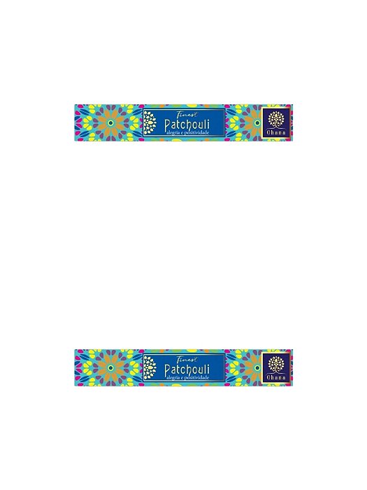 KIT 30 VARETAS INCENSO OHANA FINEST PATCHOULI Positividade