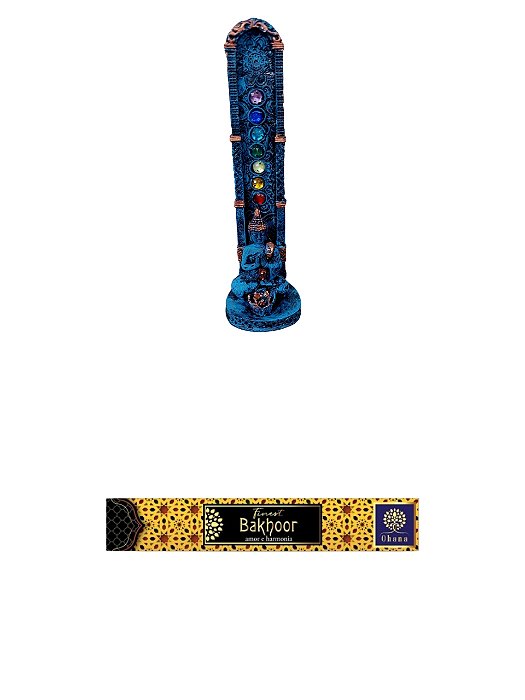 KIT Incensário 7 Chakras Buda 1 CX INCENSO OHANA BAKHOOR