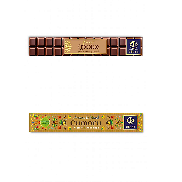 kit 2 caixa INCENSO OHANA FINEST 1 chocolate e 1 CUMARU