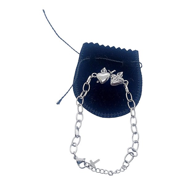 Pulseira Aço Inox 316 Consagração Sagrado Coração unissex