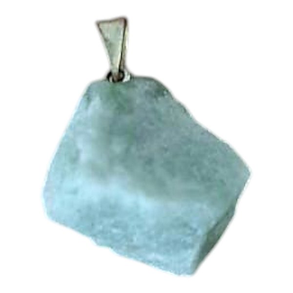 Pingente Pedra Bruta Água Marinha ANSIEDADE proteção medo