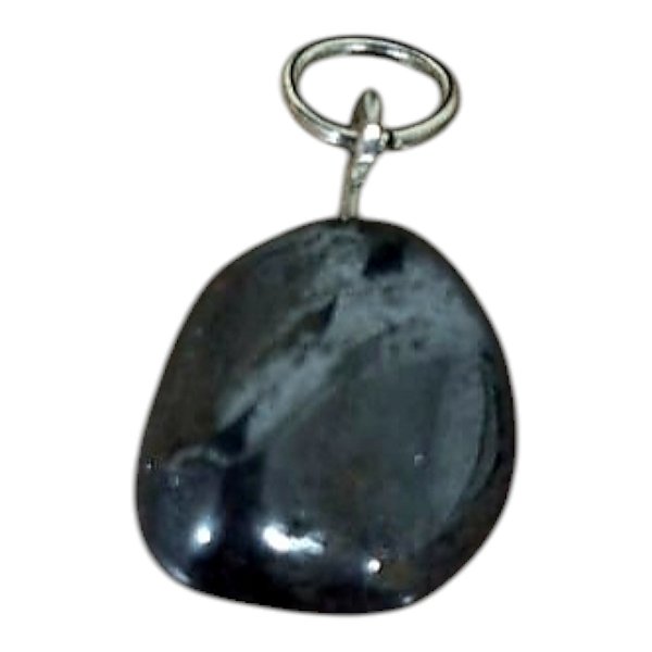 Pingente Pedra Rolada Hematita aterramento proteção coragem