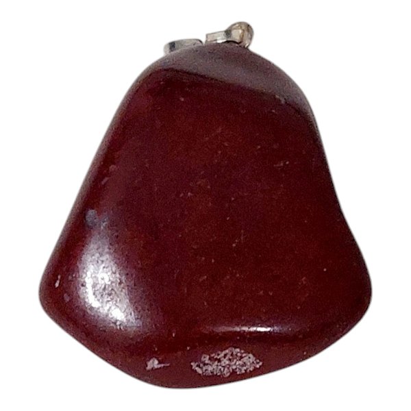 Pingente Pedra Rolada Jaspe Vermelho vitalidade coragem forç