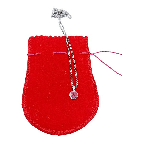 COLAR AÇO INOX FEMININO CHOKER Ponto Luz zircônia PRATA