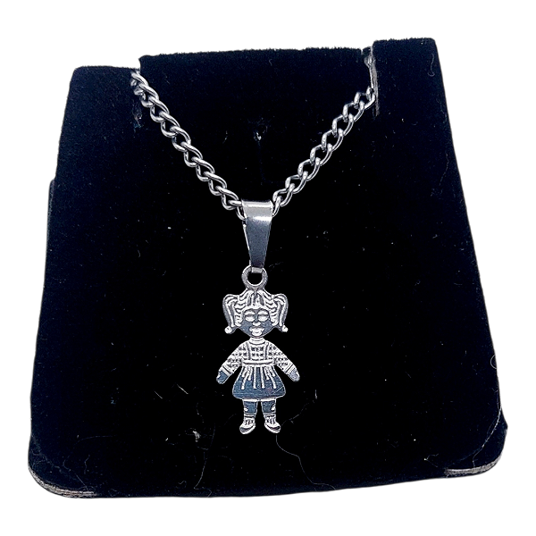 Colar CHOKER AÇO INOX Mamãe Mãe Filha Menina Canga Feminino
