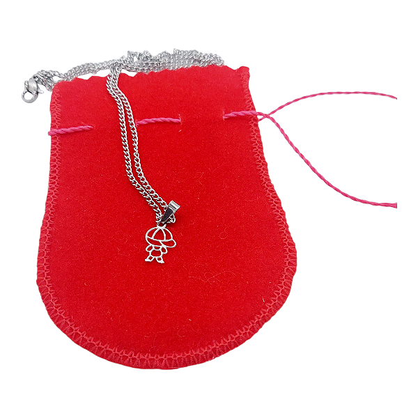 Colar CHOKER AÇO INOX Mãe Filho Menino VAZADO FEMININO PRATA